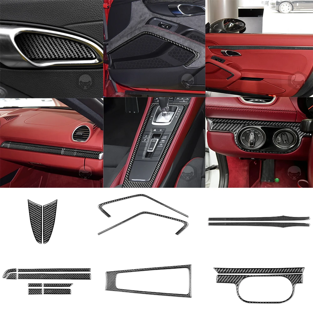 For Porsche 718 982 Boxster Cayman 16-22 Carbon Fiber Car Co-pilot Dashboard Doors Handle Speaker Panel Sticker Trim Strip Decal
For Porsche 718 982 Boxster Cayman 16-22 Carbon Fiber Car Co-pilot Dashboard Doors Handle Speaker Panel Sticker Trim Strip Decal