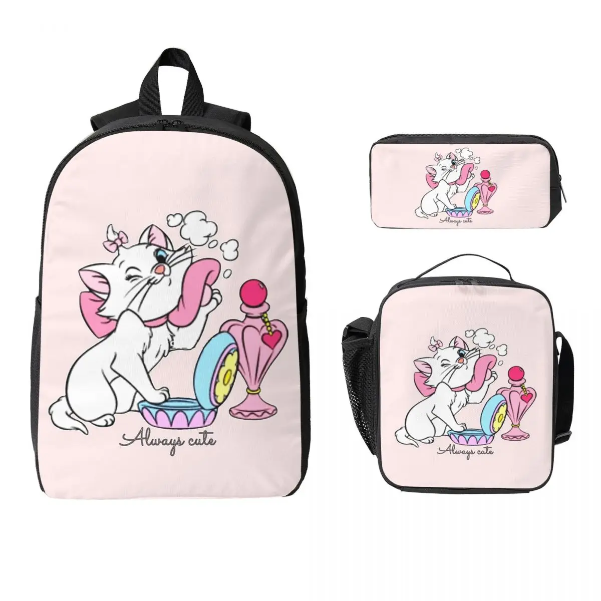 Always Cute. Makeup Cute Cat. Marie Aristocats Backpack Student Boy Girls BookBag School Bag 3ps Insulated Lunch Bag Pencil Case
Always Cute. Makeup Cute Cat. Marie Aristocats Backpack Student Boy Girls BookBag School Bag 3ps Insulated Lunch Bag Pencil Case
