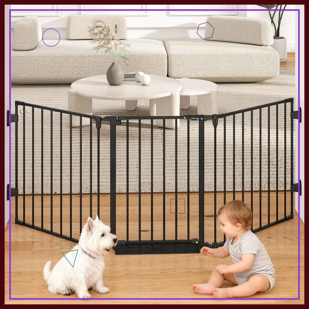 Extra Wide Baby Gate 29.4-78" for Doorways Stairs, 28" Tall 3 Metal Panels, Anti-Trip Pedal, Black
Extra Wide Baby Gate 29.4-78" for Doorways Stairs, 28" Tall 3 Metal Panels, Anti-Trip Pedal, Black