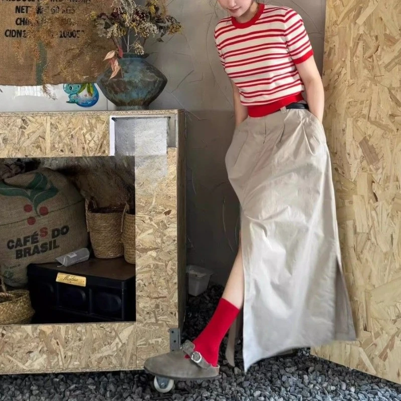 Юбка Street Wind Frock, лето 2025 г., высокая талия и тонкая женская длинная юбка с запахом бедер
Юбка Street Wind Frock, лето 2025 г., высокая талия и тонкая женская длинная юбка с запахом бедер