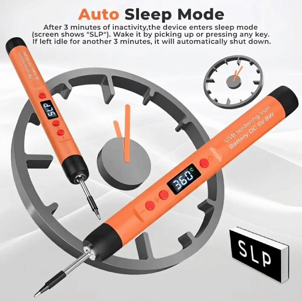 25W Power USB Soldering Iron 3-Levels Adjustable Lithium Battery Welding Set Pen-Shaped Design Lightweight Design Solder Set
25W Power USB Soldering Iron 3-Levels Adjustable Lithium Battery Welding Set Pen-Shaped Design Lightweight Design Solder Set