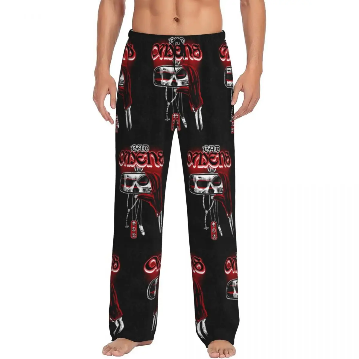 Custom Print Men's B-Bads Brand O-Omenes Hip Hop Gothic Pajama Pants Music Sleepwear Sleep Lounge Bottoms with Pockets
Custom Print Men's B-Bads Brand O-Omenes Hip Hop Gothic Pajama Pants Music Sleepwear Sleep Lounge Bottoms with Pockets