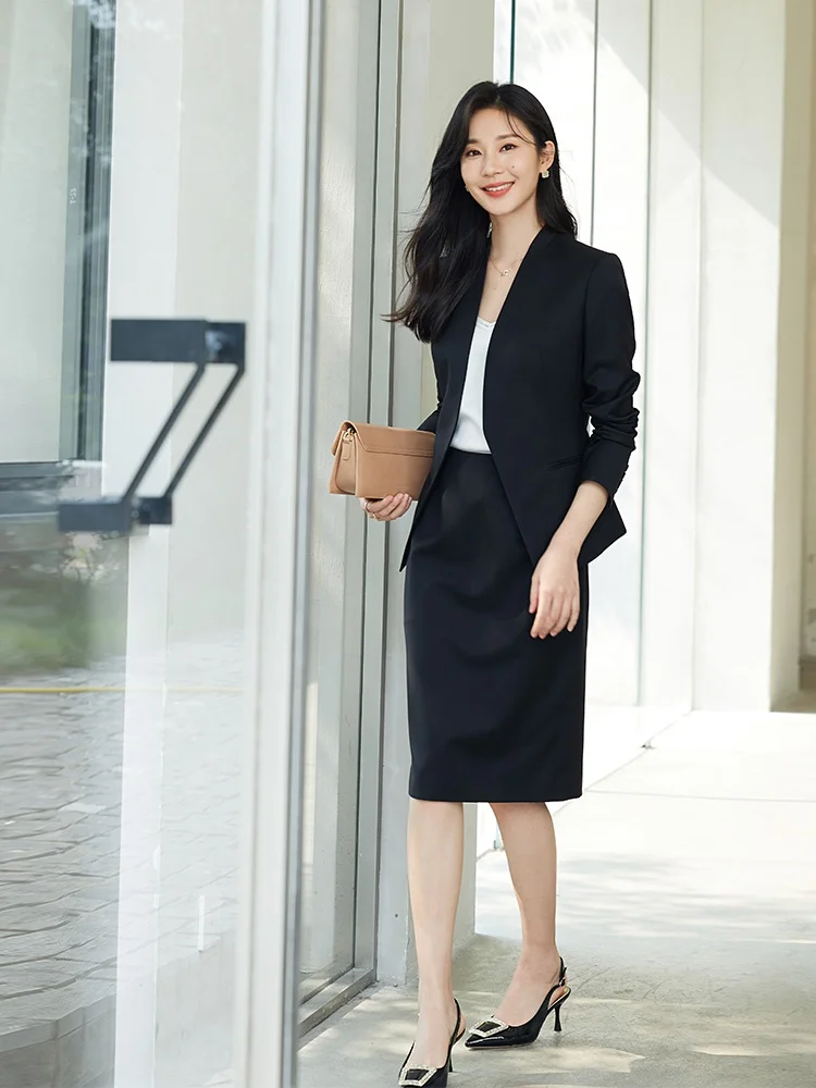 Ele Bla Suit Jaet Women's Formal Commute Sle Wool Blend Long Sve V-Ne Coat for Autumn New Arrival
Ele Bla Suit Jaet Women's Formal Commute Sle Wool Blend Long Sve V-Ne Coat for Autumn New Arrival