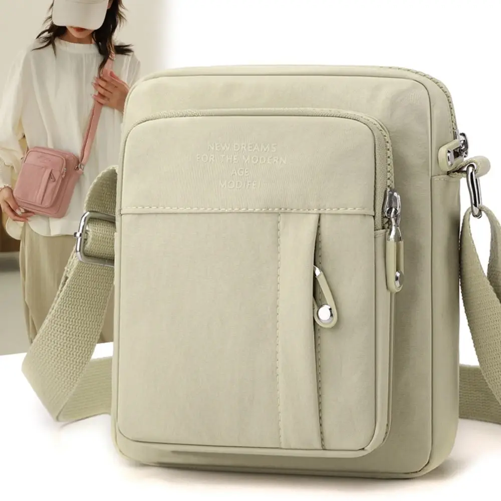 Fashion Solid Color Nylon Shoulder Bag Multi-layer Lightweight Phone Bag Multi Pocket Korean Style Crossbody Bag Men
Fashion Solid Color Nylon Shoulder Bag Multi-layer Lightweight Phone Bag Multi Pocket Korean Style Crossbody Bag Men