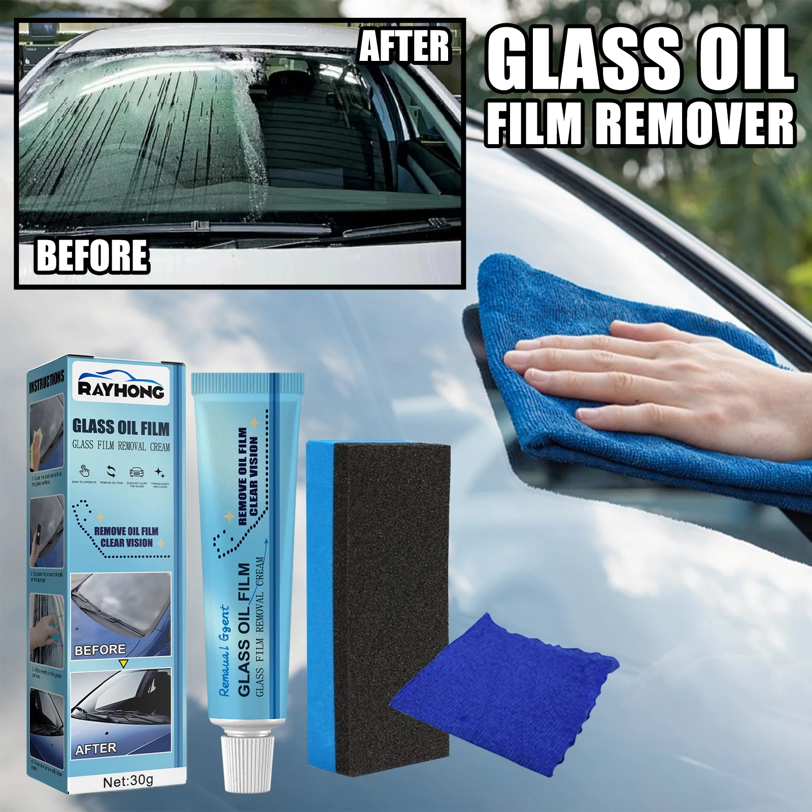New Glass Oil Film Removal Paste Powerful Glass Cleaner Car Windshield High Quality Glass Cleaning for Bathroom Window Tools
New Glass Oil Film Removal Paste Powerful Glass Cleaner Car Windshield High Quality Glass Cleaning for Bathroom Window Tools
