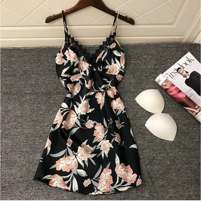 Women's Imitation Silk Sling Split Nightdress Ladies Soft Home Casual Dress
Women's Imitation Silk Sling Split Nightdress Ladies Soft Home Casual Dress