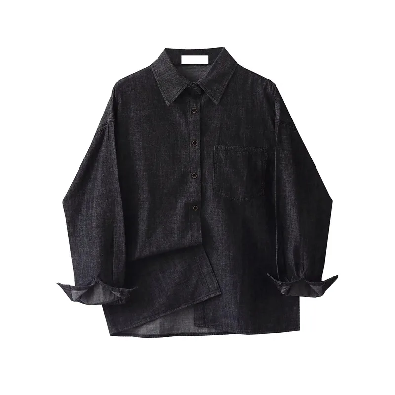 Hong Kong Style Women Shirts Lapel Retro Loose Casual Shirt Simple Vintage Korean Fashion Denim Blouses Winter Trendy Female Top
Hong Kong Style Women Shirts Lapel Retro Loose Casual Shirt Simple Vintage Korean Fashion Denim Blouses Winter Trendy Female Top