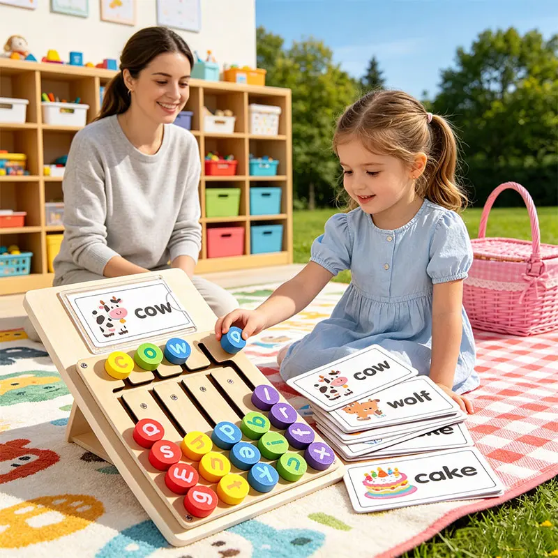 Educational Letter Matching Toy Featuring A Spelling Board with 12 Double-Sided Cards Interactive Spelling Game Puzzle Classroom
Educational Letter Matching Toy Featuring A Spelling Board with 12 Double-Sided Cards Interactive Spelling Game Puzzle Classroom