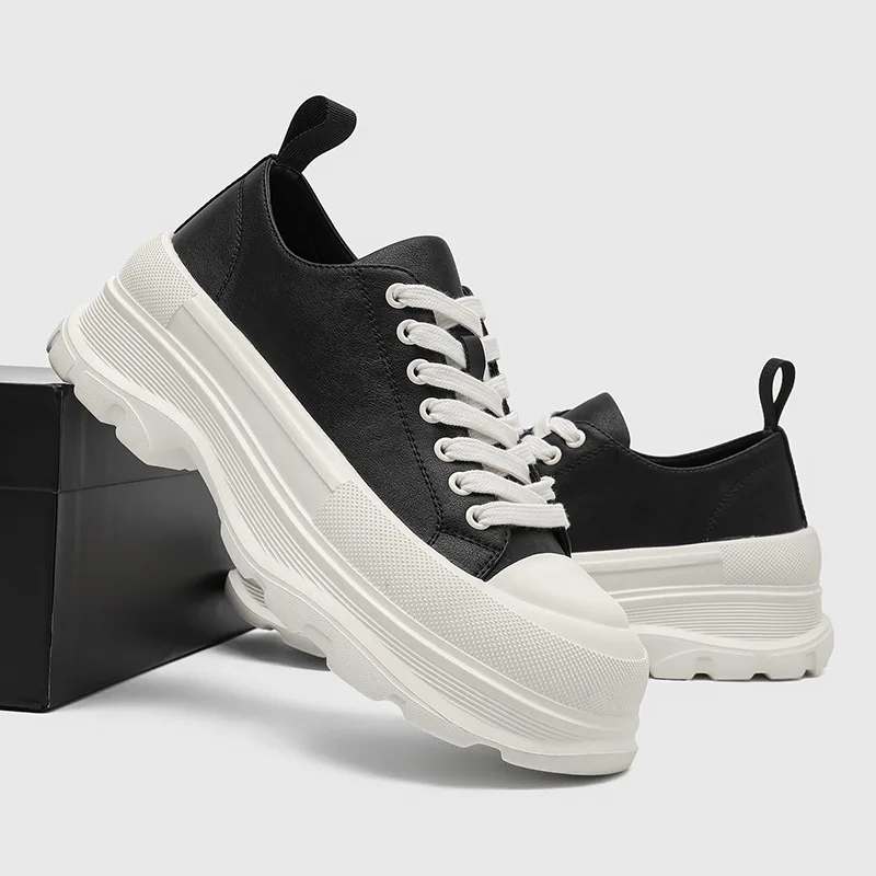 Korean style casual men shoes lace-up original leather derby shoe black stylish designer sneakers hip hop rock platform footwear
Korean style casual men shoes lace-up original leather derby shoe black stylish designer sneakers hip hop rock platform footwear