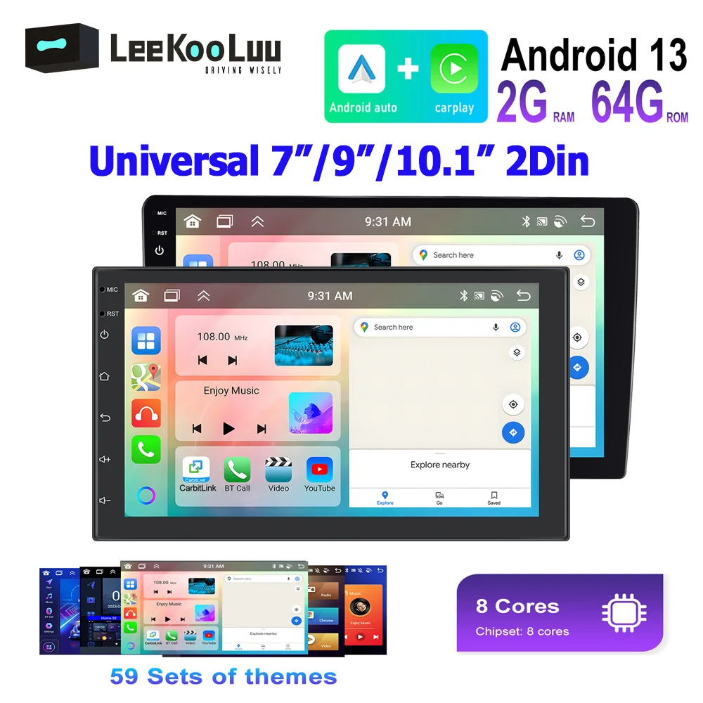 LeeKooLuu 2 Din 7‘’ 9‘’ 10‘’ Car Radio GPS Android Car Multimedia Player 8 Core Carplay 2G+64G For Volkswagen Nissan Hyundai Kia
LeeKooLuu 2 Din 7‘’ 9‘’ 10‘’ Car Radio GPS Android Car Multimedia Player 8 Core Carplay 2G+64G For Volkswagen Nissan Hyundai Kia