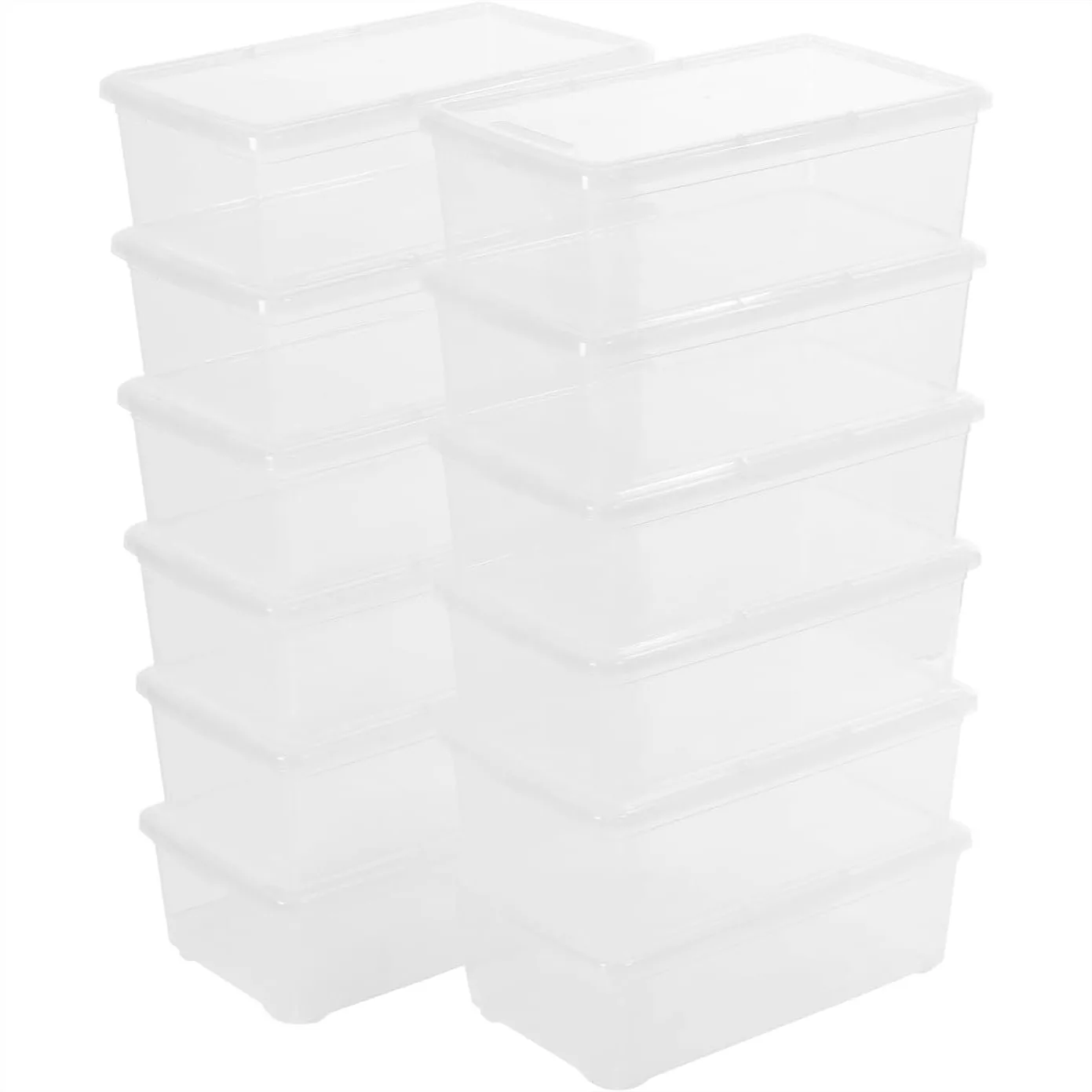 12 Pack 6QT Plastic Storage Bins with Lids, Stackable Clear Containers with Latches for Home, Office, Garage
12 Pack 6QT Plastic Storage Bins with Lids, Stackable Clear Containers with Latches for Home, Office, Garage