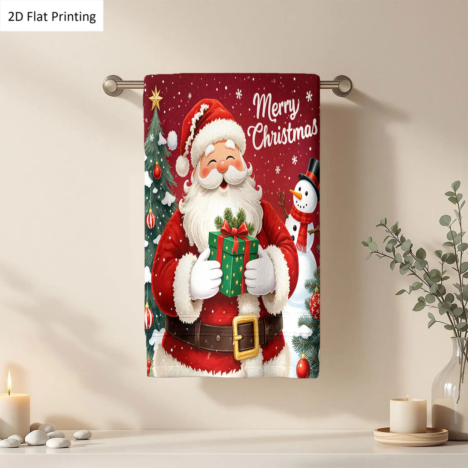 1Pc Christmas Santa Claus Gift Christmas Tree Snowman Bathroom Hand Towel Bath Towel, Multiple Size Microfiber Polyester Towel, Unique Home Decorative Kitchen Towels, Festival Bathroom Accessories Decor, Quick Dry and Absorbent
1Pc Christmas Santa Claus Gift Christmas Tree Snowman Bathroom Hand Towel Bath Towel, Multiple Size Microfiber Polyester Towel, Unique Home Decorative Kitchen Towels, Festival Bathroom Accessories Decor, Quick Dry and Absorbent