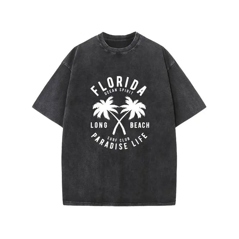 Florida Long Beach T-Shirt Unisex Washed Retro Graphic Tee Tropical Surf Club Vacation Palm Tree Cotton Top Gift
Florida Long Beach T-Shirt Unisex Washed Retro Graphic Tee Tropical Surf Club Vacation Palm Tree Cotton Top Gift