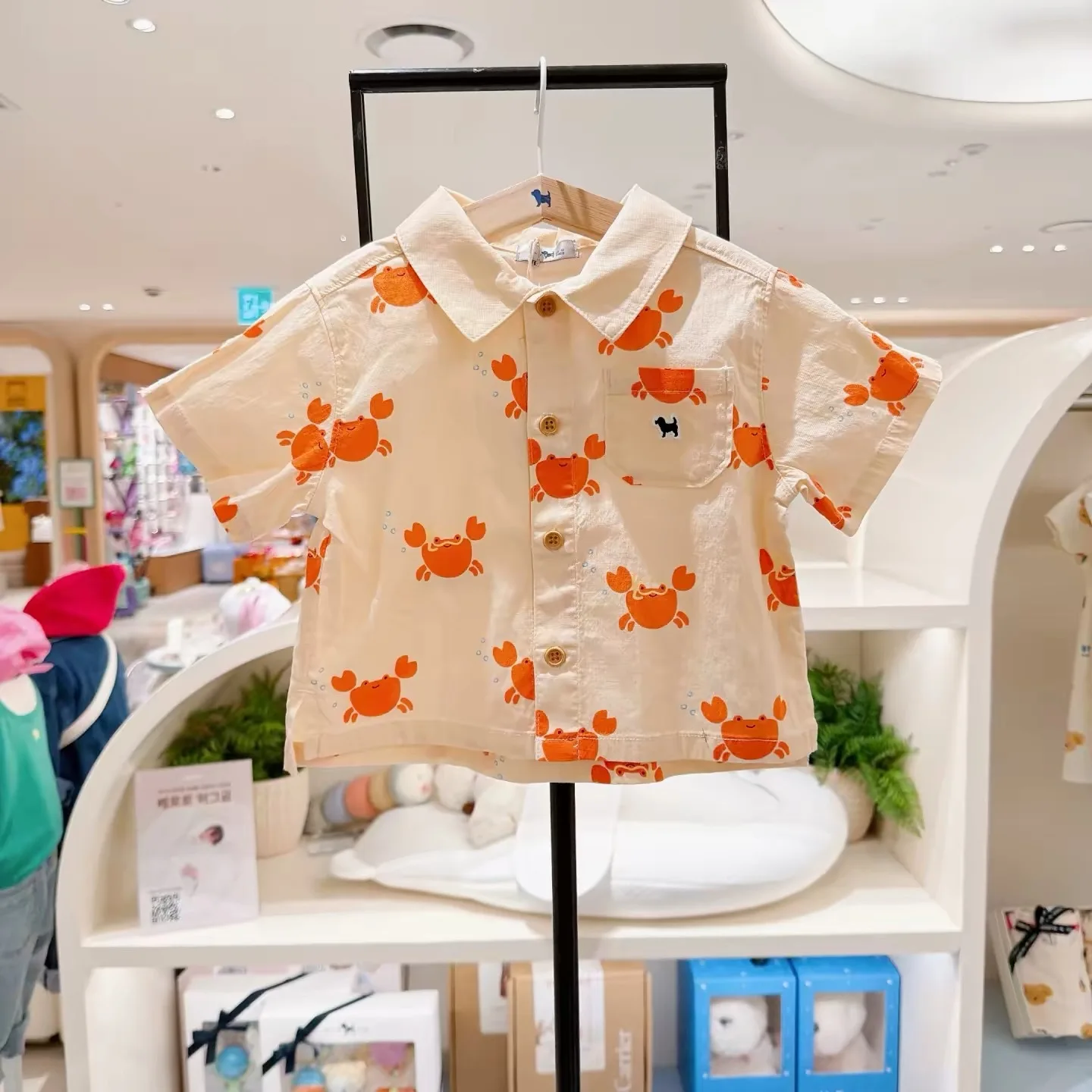 Baby Boy Crab Print Short Sleeve Shirt Cotton Button-Down Blouse Casual Summer Infant Top with Pocket
Baby Boy Crab Print Short Sleeve Shirt Cotton Button-Down Blouse Casual Summer Infant Top with Pocket