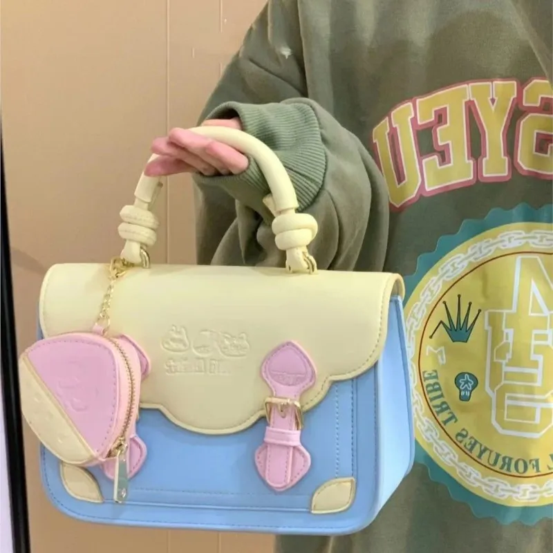 Sweet Cute Color Block Handbag Women JK Academy Style Square Leather Shoulder Bag Ladies Fashion Minimalist Kawaii Messenger Bag
Sweet Cute Color Block Handbag Women JK Academy Style Square Leather Shoulder Bag Ladies Fashion Minimalist Kawaii Messenger Bag