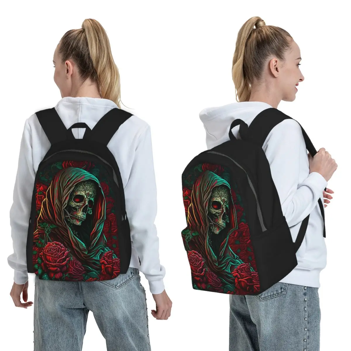Forest Roses Santa Muerte Backpack Boys Girls BookBag Kids School Bag Laptop Shoulder Bags for Men Women
Forest Roses Santa Muerte Backpack Boys Girls BookBag Kids School Bag Laptop Shoulder Bags for Men Women