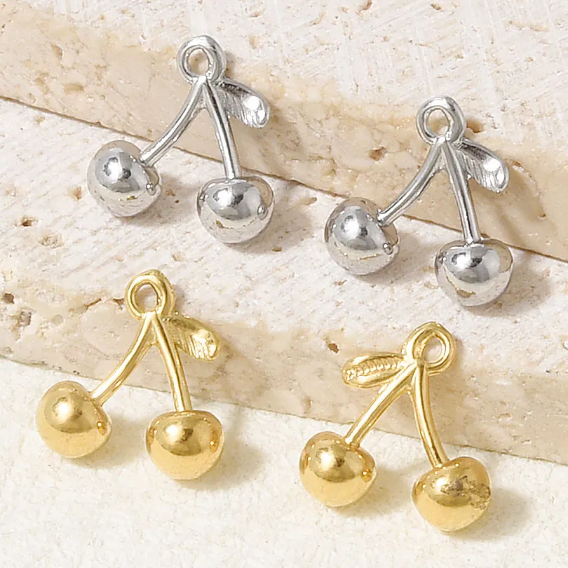 5pcs Kpop Cute Exquisite Stainless Steel Cherry Pendants For Jewelry Making Supplies Metal Fruit Bulk Charm Pendant DIY Bracelet
5pcs Kpop Cute Exquisite Stainless Steel Cherry Pendants For Jewelry Making Supplies Metal Fruit Bulk Charm Pendant DIY Bracelet