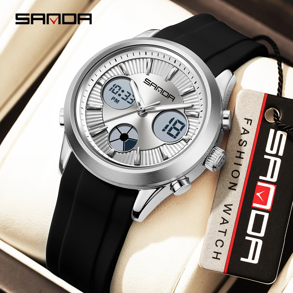 SANDA New 9105 Модные мужские электронные часы с двойным дисплеем, спортивные многофункциональные, водонепроницаемые светодиодные, мужские электронные часы
SANDA New 9105 Модные мужские электронные часы с двойным дисплеем, спортивные многофункциональные, водонепроницаемые светодиодные, мужские электронные часы