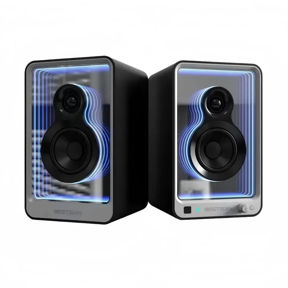 50W BT Dual Speakers BESTISAN SR15 Black With Stunning Light 3D HIFI Surround Sound Support Optical Fiber ARC USB Line In Input
50W BT Dual Speakers BESTISAN SR15 Black With Stunning Light 3D HIFI Surround Sound Support Optical Fiber ARC USB Line In Input