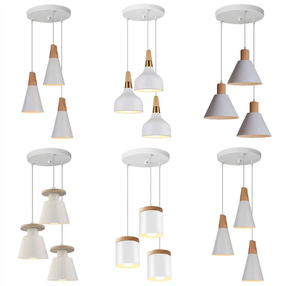 Modern Minimalist E27 Pendant Lights Bar Cafe Restaurant Home Decor Wood Aluminum Hanging Lamp 3-Heads White Lighting Chandelier
Modern Minimalist E27 Pendant Lights Bar Cafe Restaurant Home Decor Wood Aluminum Hanging Lamp 3-Heads White Lighting Chandelier