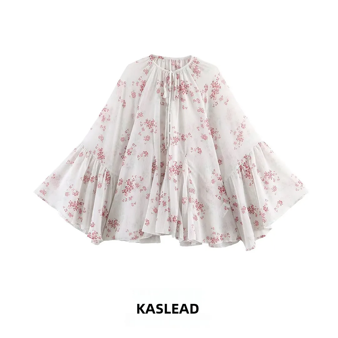 KASLEAD Новая женская модная блузка с длинным рукавом, милым дизайном, поясом, свободного кроя, из дышащего полиэстера, с весенним цветочным принтом
KASLEAD Новая женская модная блузка с длинным рукавом, милым дизайном, поясом, свободного кроя, из дышащего полиэстера, с весенним цветочным принтом