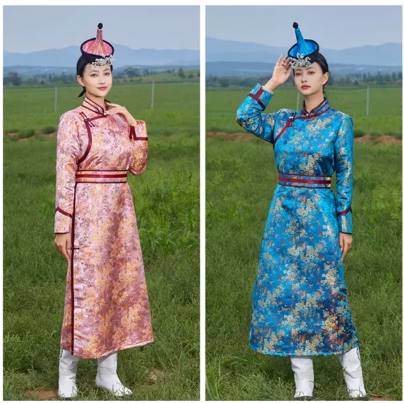 Women's Mongolian Traditional Style Mongolian Robe Dress Dance Grassland Costume
Women's Mongolian Traditional Style Mongolian Robe Dress Dance Grassland Costume