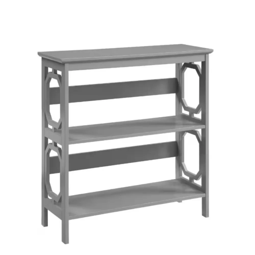 32.5 in. Gray Wood 3-shelf Etagere Bookcase with Open Back for Living Room, Bedroom
32.5 in. Gray Wood 3-shelf Etagere Bookcase with Open Back for Living Room, Bedroom