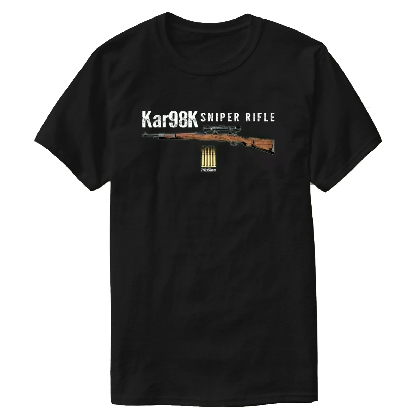 Kar 98K Sniper Rifle T-Shirt New 100% Cotton O-Neck Short Sleeve Summer Casual Mens T-shirt Retro Streetwear
Kar 98K Sniper Rifle T-Shirt New 100% Cotton O-Neck Short Sleeve Summer Casual Mens T-shirt Retro Streetwear