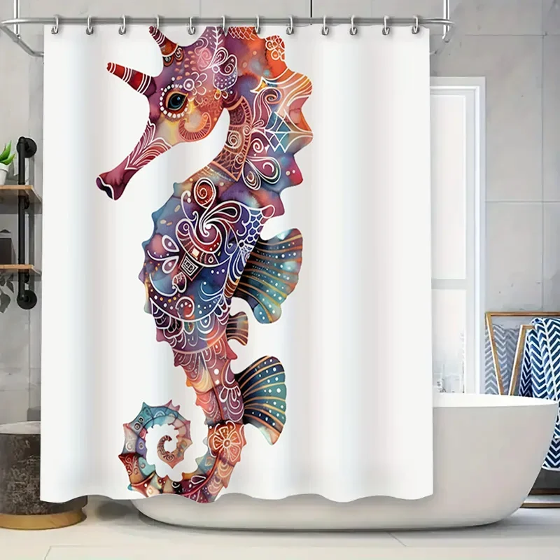 Colorful Seahorse Shower Curtain Unique Bath Decor for Kids Bedroom or Living Room Printed on Fabric Waterproof Easy Installatio
Colorful Seahorse Shower Curtain Unique Bath Decor for Kids Bedroom or Living Room Printed on Fabric Waterproof Easy Installatio