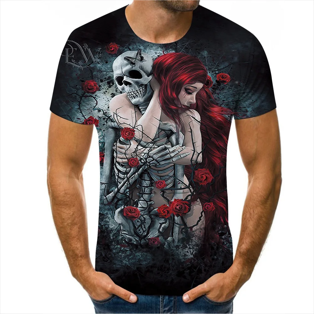 Men clothing graphic t shirts 3D digital printing skull graffiti pattern loose and breathable casual round neck top T-shirt men
Men clothing graphic t shirts 3D digital printing skull graffiti pattern loose and breathable casual round neck top T-shirt men