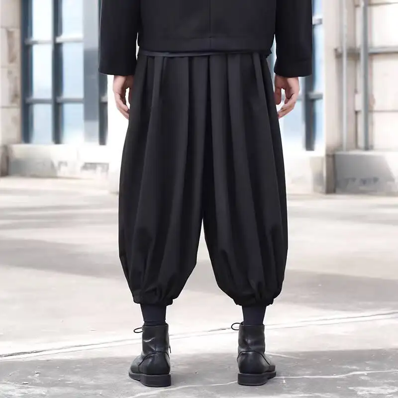 Gentleman Style Nine-Point Original Design Dark Loose Fit Pencil Pleated Boot Unisex Skirt Pants
Gentleman Style Nine-Point Original Design Dark Loose Fit Pencil Pleated Boot Unisex Skirt Pants