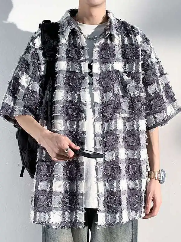Retro Short Sleeve Plaid Shirt Large Size Sand Men's Casual Comfortable Breathable PU Leather Fabric Four Seasons Wear
Retro Short Sleeve Plaid Shirt Large Size Sand Men's Casual Comfortable Breathable PU Leather Fabric Four Seasons Wear