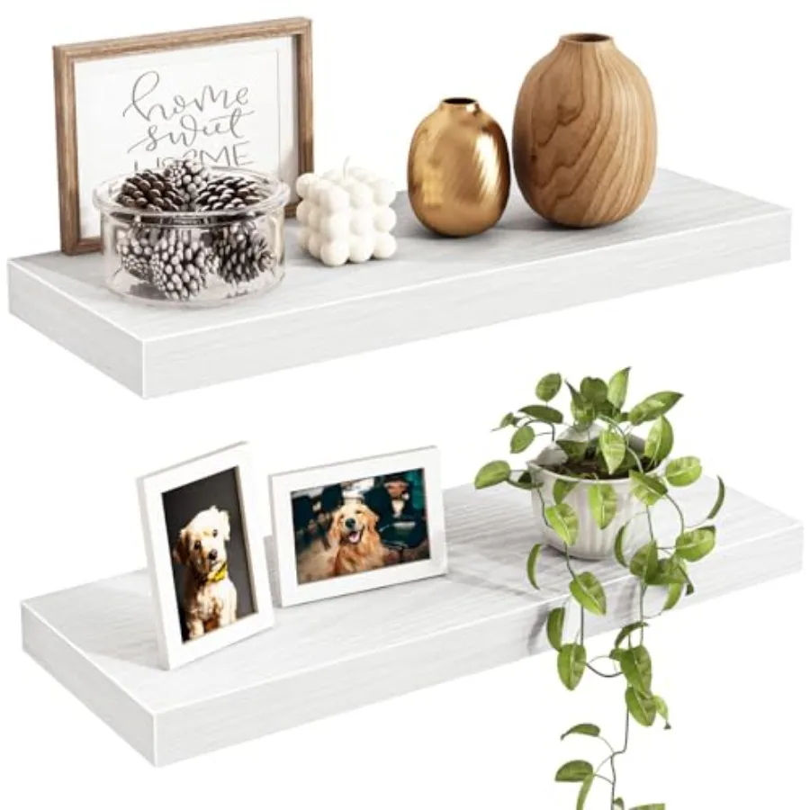 Floating Shelves for Wall, 15.7" Wood Wall Mounted Shelves for Living Room, Bedroom, Bathroom and Kitchen, for Storage, Books,
Floating Shelves for Wall, 15.7" Wood Wall Mounted Shelves for Living Room, Bedroom, Bathroom and Kitchen, for Storage, Books,