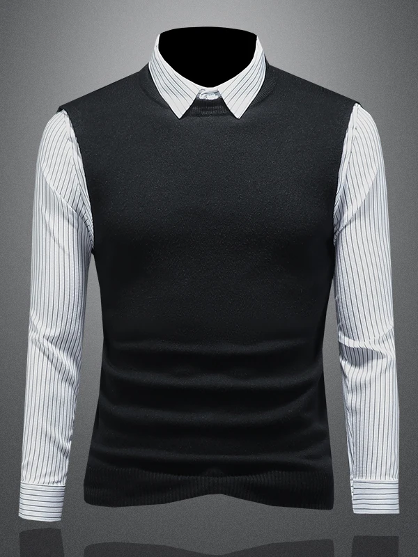 Мужская приталенная повседневная рубашка с длинным рукавом, имитирующая комплект из двух предметов, из стираной ткани, осенне-зимняя новинка
Мужская приталенная повседневная рубашка с длинным рукавом, имитирующая комплект из двух предметов, из стираной ткани, осенне-зимняя новинка