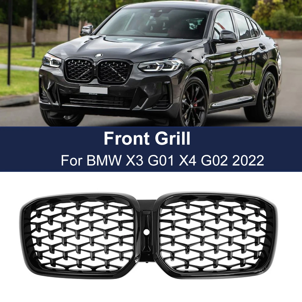 2 PCS Car Front Bumper Diamond Kidney Grill Meteor Style For BMW X3 X4 G01 G02 2022+ ABS Chrome Mesh Grille Replacement Part
2 PCS Car Front Bumper Diamond Kidney Grill Meteor Style For BMW X3 X4 G01 G02 2022+ ABS Chrome Mesh Grille Replacement Part