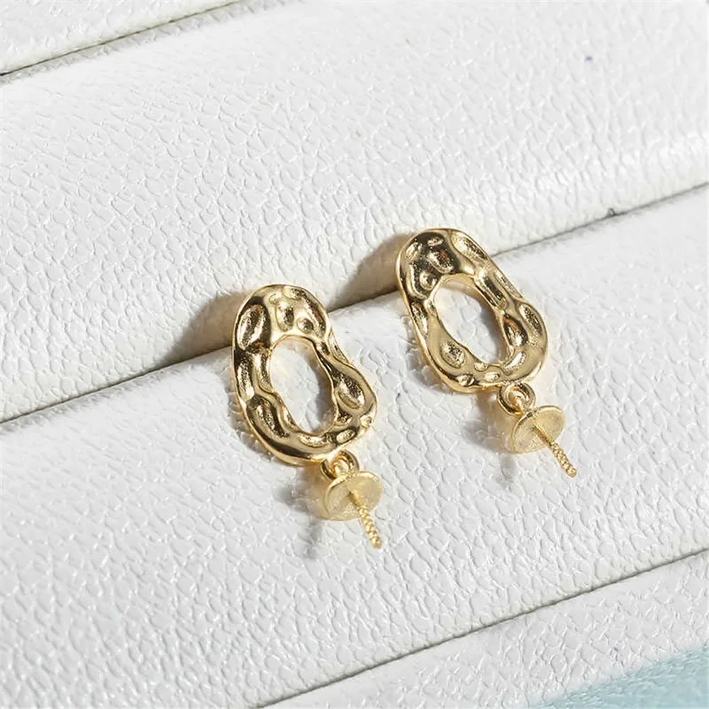 DIY Pearl Accessories New S925 Sterling Silver Irregular Smooth Shaped Earrings Empty Tray Fashionable Exquisite Niche
DIY Pearl Accessories New S925 Sterling Silver Irregular Smooth Shaped Earrings Empty Tray Fashionable Exquisite Niche