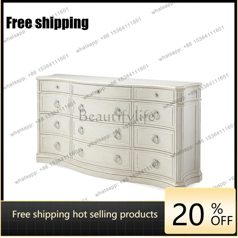 American solid wood furniture antique white old carved bedroom locker
American solid wood furniture antique white old carved bedroom locker