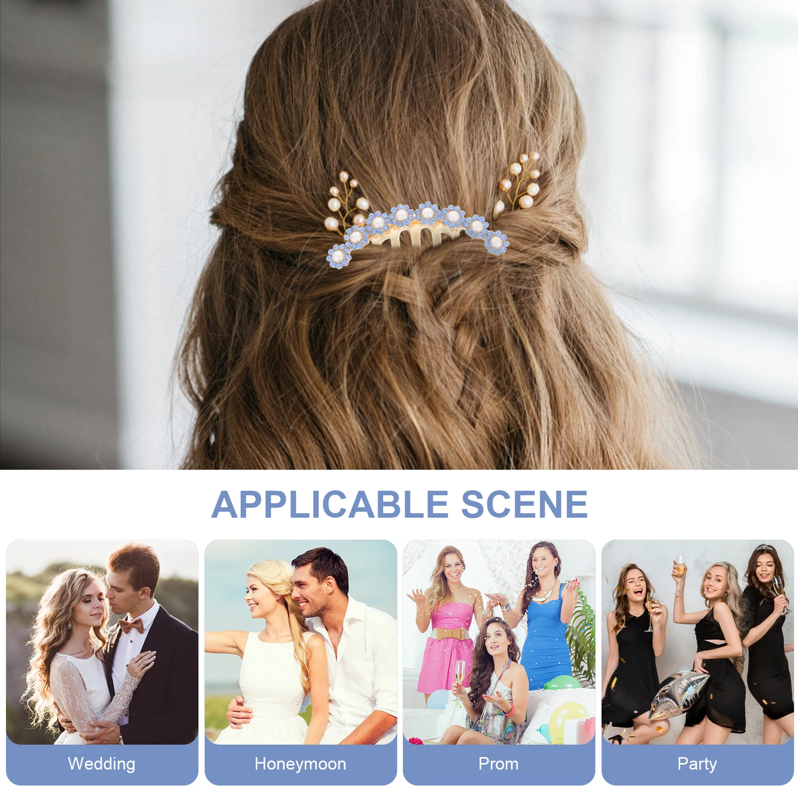 Rhinestone Comb Hair Accessories Elegant Medium Size Pearl Inlaid 5 Teeth Easy Clip Design Durable Material Lightweight Compact
Rhinestone Comb Hair Accessories Elegant Medium Size Pearl Inlaid 5 Teeth Easy Clip Design Durable Material Lightweight Compact