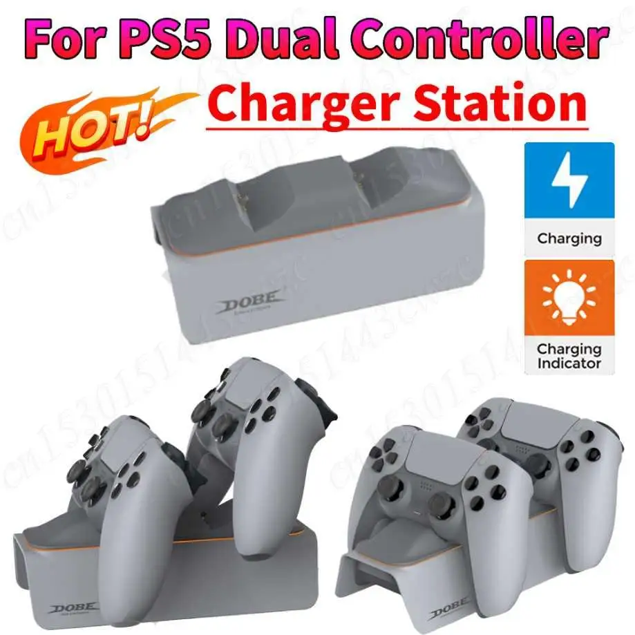 Dual Controller Charging Dock For PS5 Dual Fast Charger Controller Charger Station for PlayStation 5 Wireless Gamepad with Light
Dual Controller Charging Dock For PS5 Dual Fast Charger Controller Charger Station for PlayStation 5 Wireless Gamepad with Light