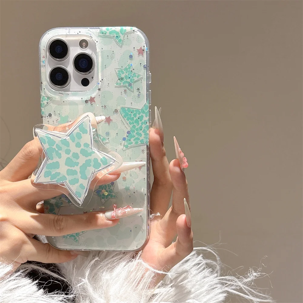 Ins Korean Girl Star Cute leopard Five-pointed Star Bracket Phone Case For iPhone 16 15 14 13 Pro Max Plus Y2K Simple Luck Cover
Ins Korean Girl Star Cute leopard Five-pointed Star Bracket Phone Case For iPhone 16 15 14 13 Pro Max Plus Y2K Simple Luck Cover