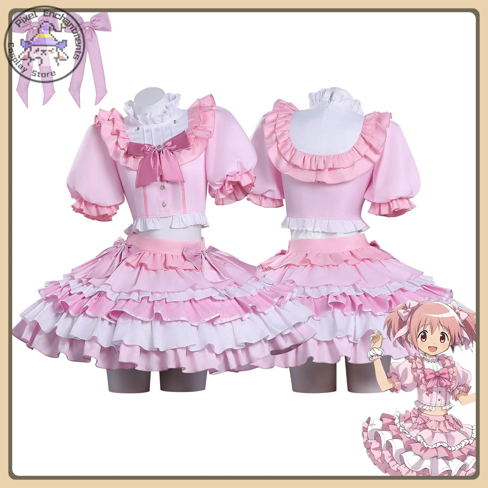 Hot Madoka Role Playing Costume Sparkle Pink Stage Dress + Wig + Hair Clip Full Set High Quality Cosplay Costume (Female Adult)
Hot Madoka Role Playing Costume Sparkle Pink Stage Dress + Wig + Hair Clip Full Set High Quality Cosplay Costume (Female Adult)