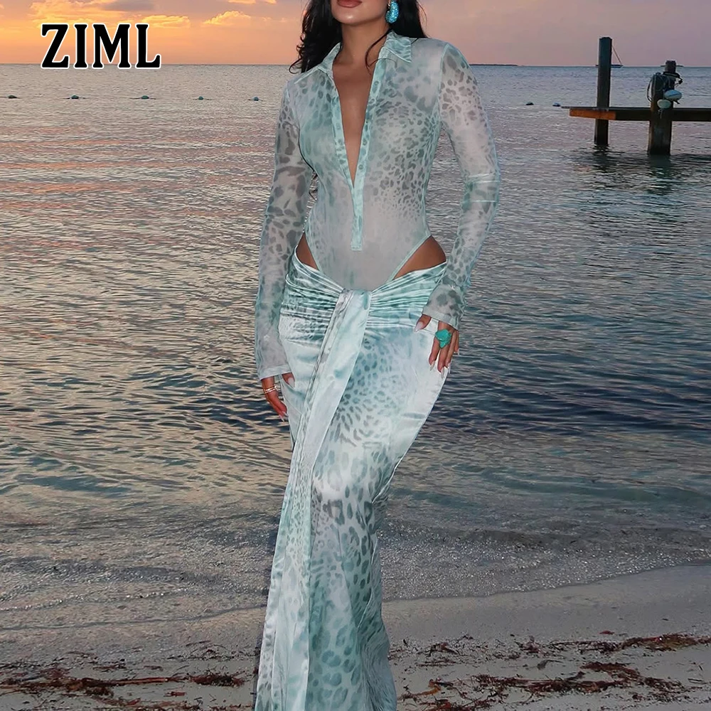 ZIML Hit Color Тонкие комплекты из двух предметов для женщин Глубокий V-образный вырез с длинным рукавом Короткие топы с высокой талией Складки Юбки Шикарные комплекты женские 
ZIML Hit Color Тонкие комплекты из двух предметов для женщин Глубокий V-образный вырез с длинным рукавом Короткие топы с высокой талией Складки Юбки Шикарные комплекты женские