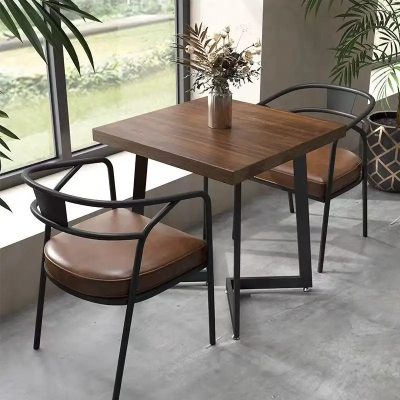 Cafe solid wood small square table rectangular square table commercial restaurant wrought iron dining table
Cafe solid wood small square table rectangular square table commercial restaurant wrought iron dining table