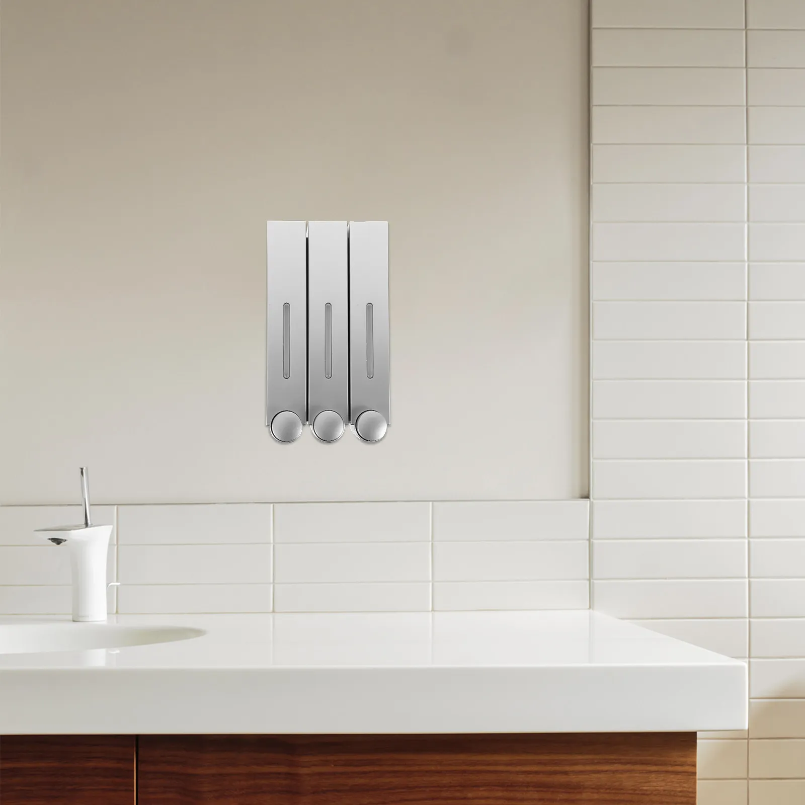 3 Chamber Soap Dispenser Manual Shower Gel Shampoo Conditioner Wall Mounted Bathroom Shower Soap Organizer Body Wash Dispenser
3 Chamber Soap Dispenser Manual Shower Gel Shampoo Conditioner Wall Mounted Bathroom Shower Soap Organizer Body Wash Dispenser