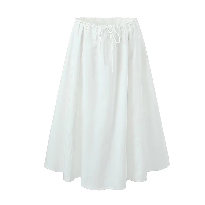 YENKYE 2023 Women Drawstring Low Waist White Midi Skirt Vintage Side Zipper Female A-line Holiday Summer Skirts
YENKYE 2023 Women Drawstring Low Waist White Midi Skirt Vintage Side Zipper Female A-line Holiday Summer Skirts
