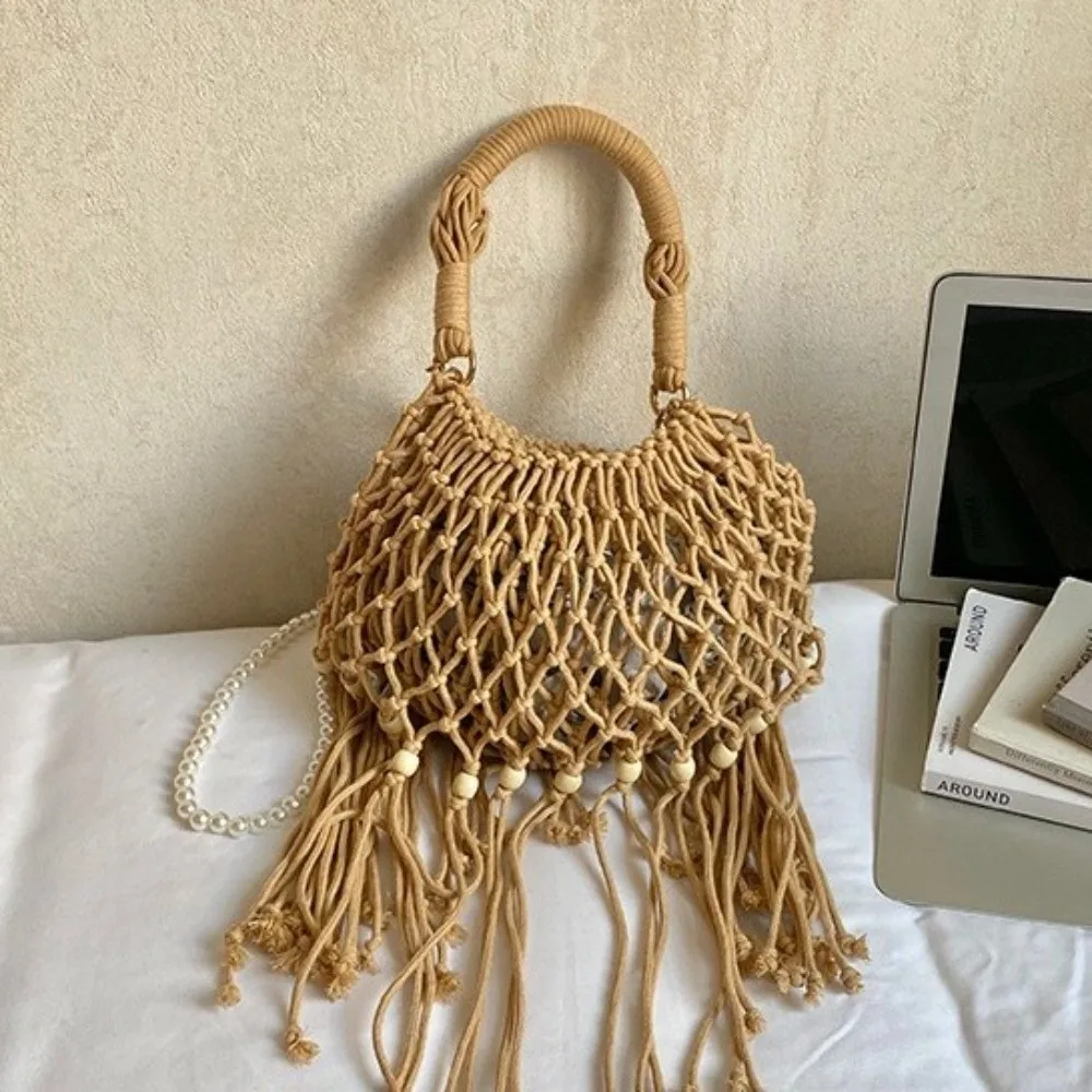 Large Size Woven Beach Bag Tassel Detail Elegant Convertible Tote Bag High Quality Liner Pearl Chain Strap Market Basket Handbag
Large Size Woven Beach Bag Tassel Detail Elegant Convertible Tote Bag High Quality Liner Pearl Chain Strap Market Basket Handbag