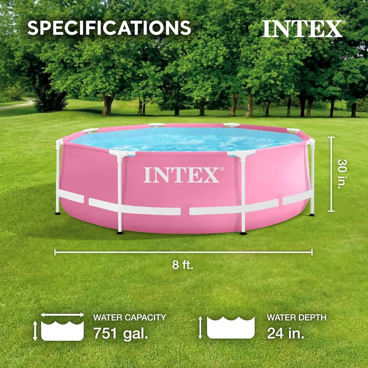 Activity price8 Feet By 30 Inches Round Above Ground Metal Frame Swimming Pool With Dual Suction Outlet Fittings Easy Assemble L
Activity price8 Feet By 30 Inches Round Above Ground Metal Frame Swimming Pool With Dual Suction Outlet Fittings Easy Assemble L