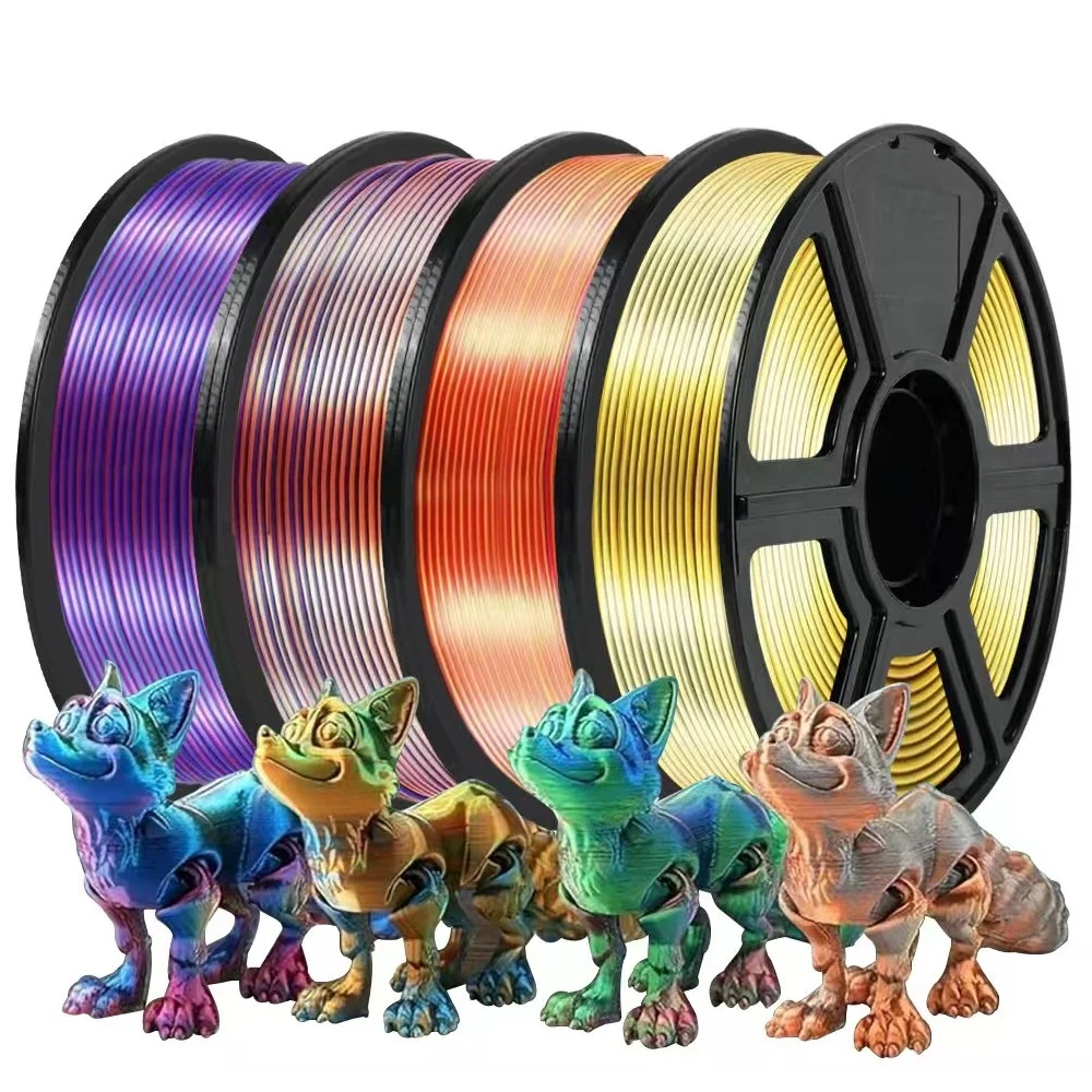 Трехцветная нить PLA Silk 1.75мм 1кг/500г/250г/200г для 3D-принтера, многоцветная PLA-нить, набор из трех цветов: красный, синий, зеленый, золотой
Трехцветная нить PLA Silk 1.75мм 1кг/500г/250г/200г для 3D-принтера, многоцветная PLA-нить, набор из трех цветов: красный, синий, зеленый, золотой