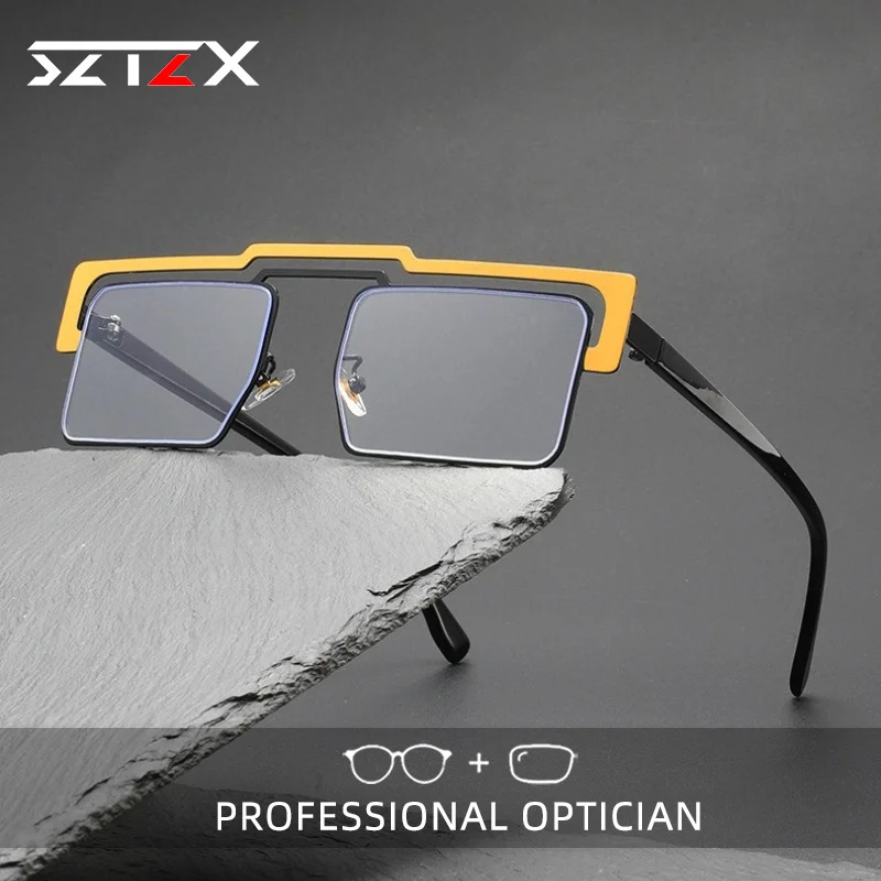 SZTZX New Design Trendy Blue Light Blocking Women Myopia Glasses Lightweight Rectangle Progressive Prescription Reading Glasses
SZTZX New Design Trendy Blue Light Blocking Women Myopia Glasses Lightweight Rectangle Progressive Prescription Reading Glasses