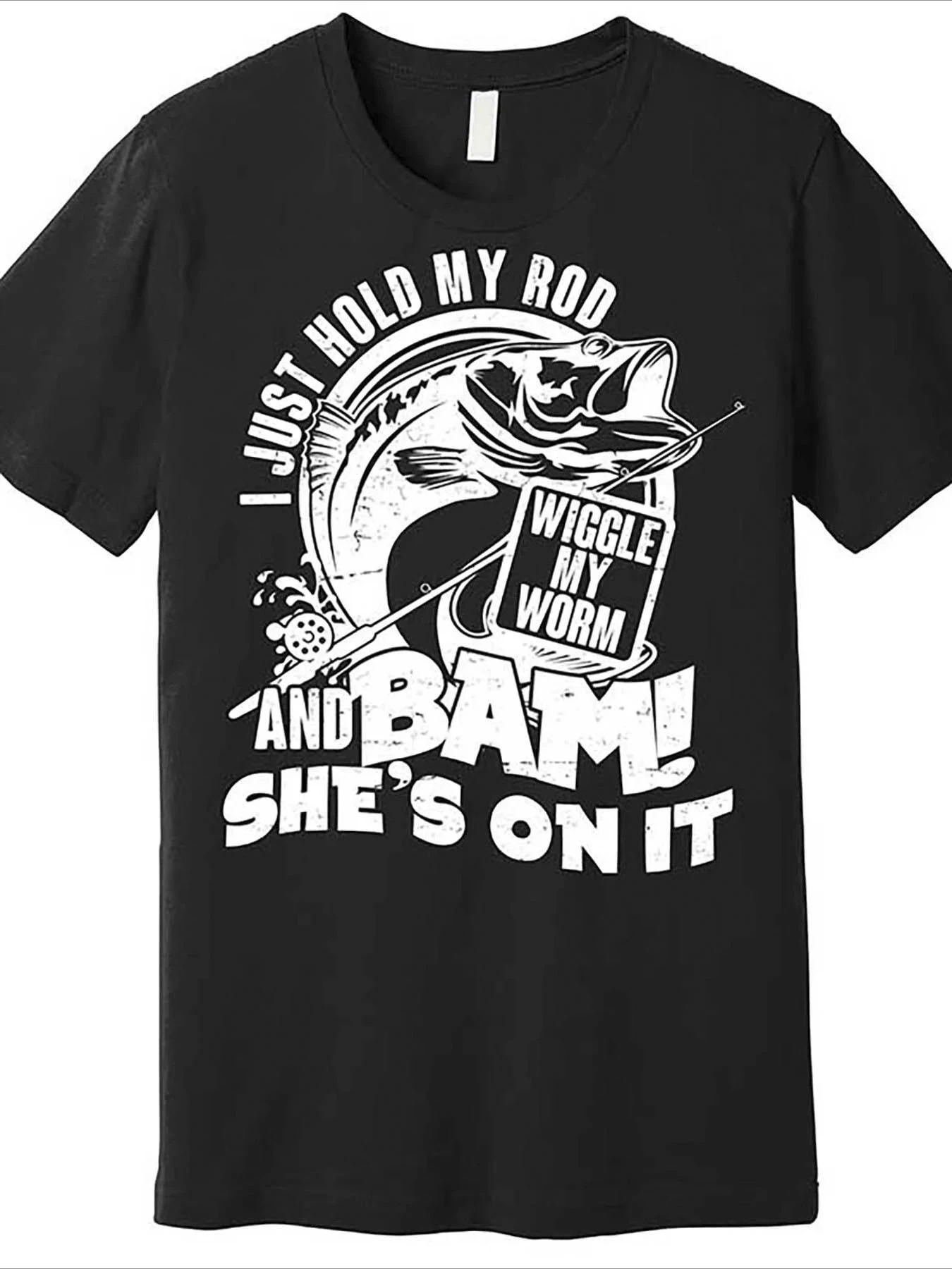 100% cotton, fun fishing pattern printed breathable casual T-shirt for men with round neck and short sleeves.
100% cotton, fun fishing pattern printed breathable casual T-shirt for men with round neck and short sleeves.